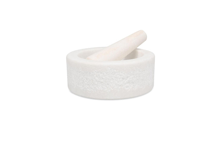 Vijzel en stamper 16xH6cm white Marbliss