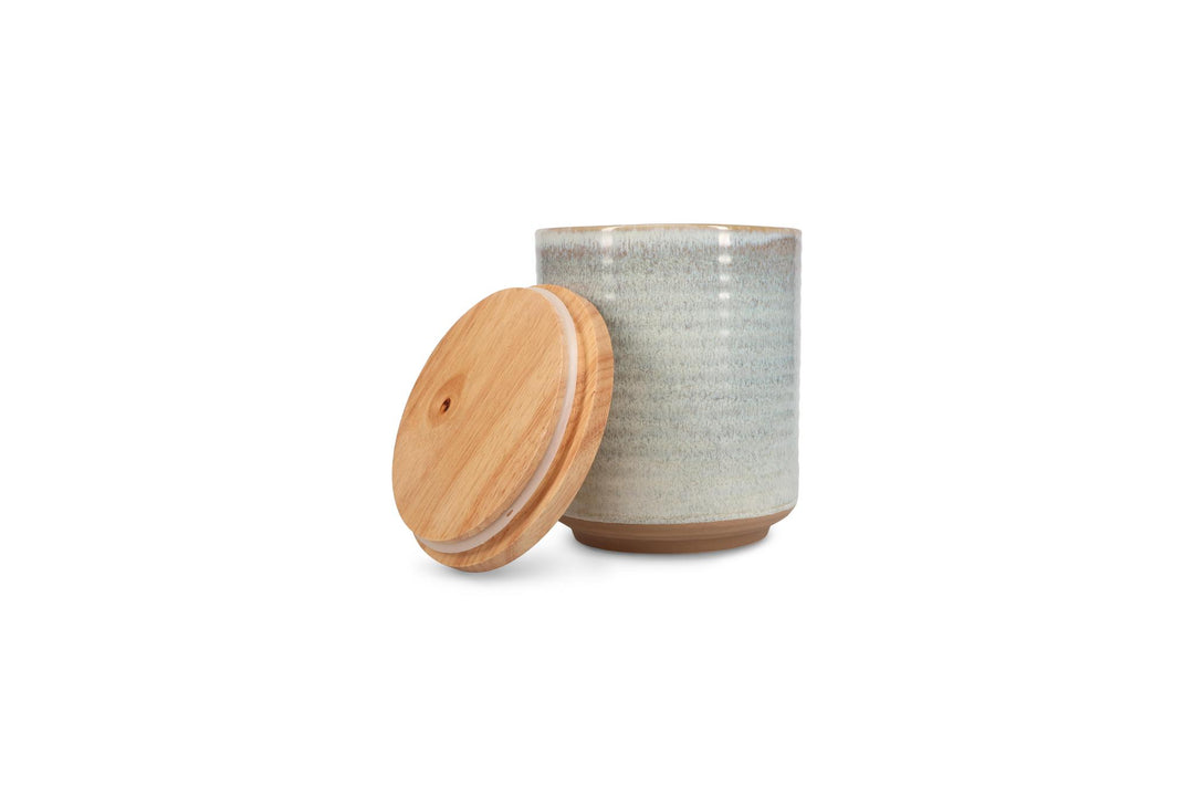 Voorraadpot 12,5xH15,5cm beige Cameo