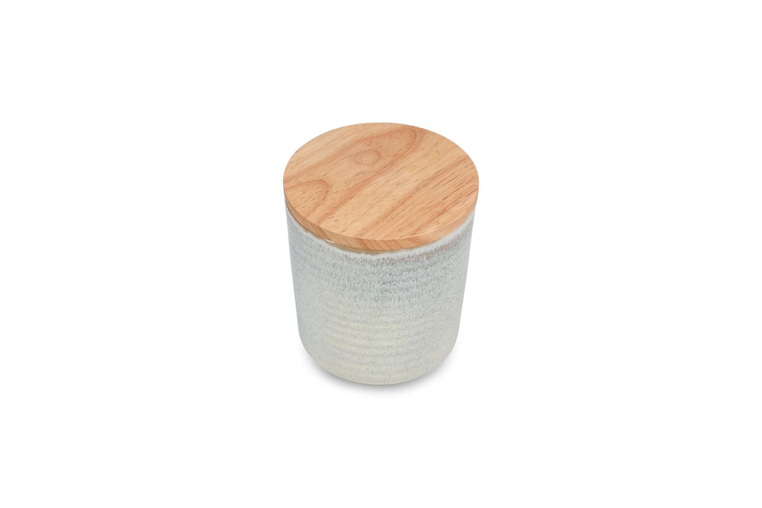 Voorraadpot 12,5xH15,5cm beige Cameo