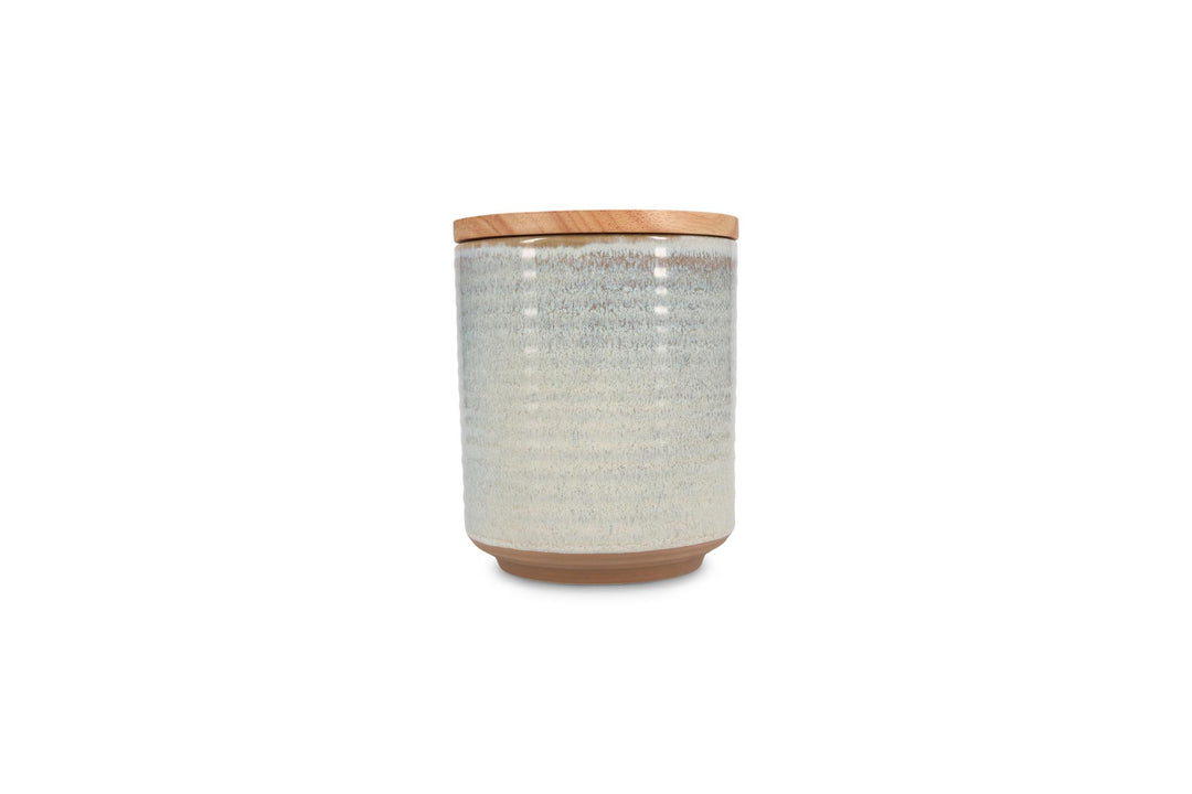 Voorraadpot 12,5xH15,5cm beige Cameo
