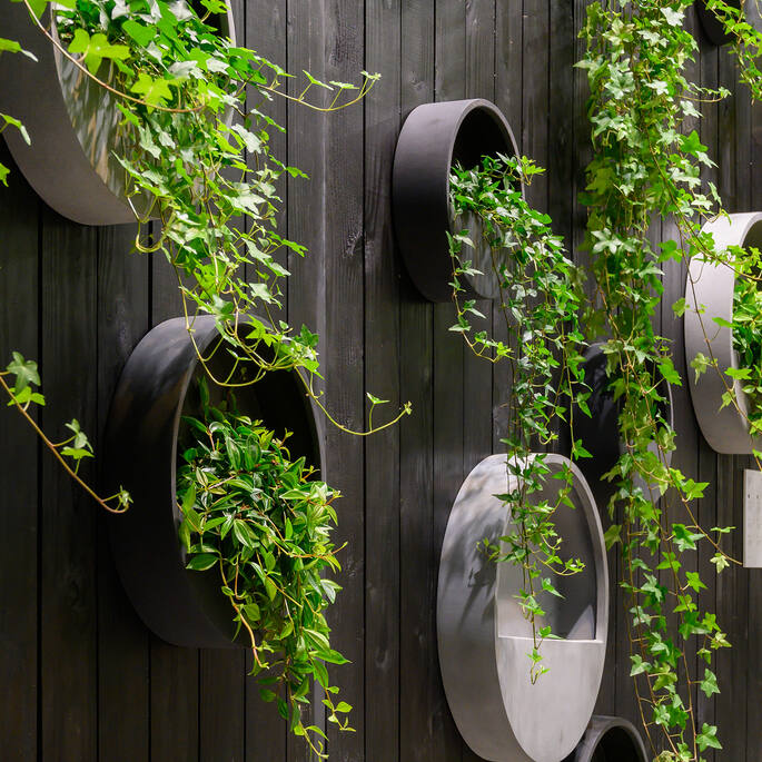 Wally (hanging) S Fiberstone Black