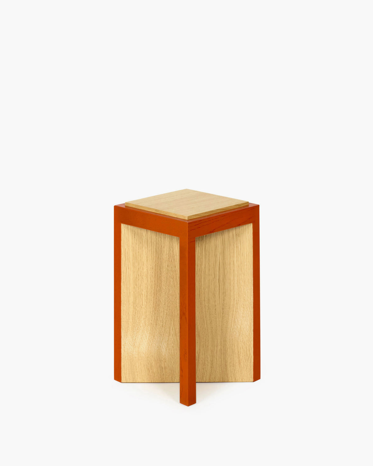 Ann Demeulemeester - Bijzettafel Eik Naturel Oranje Kubé 4