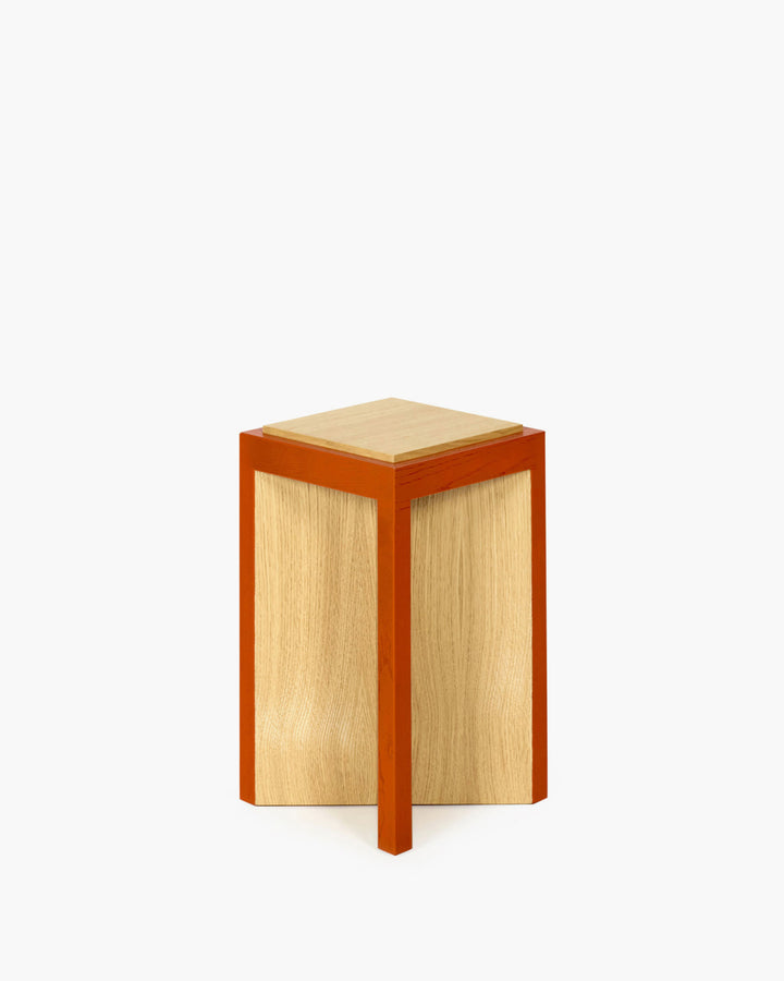 Ann Demeulemeester - Bijzettafel Eik Naturel Oranje Kubé 4