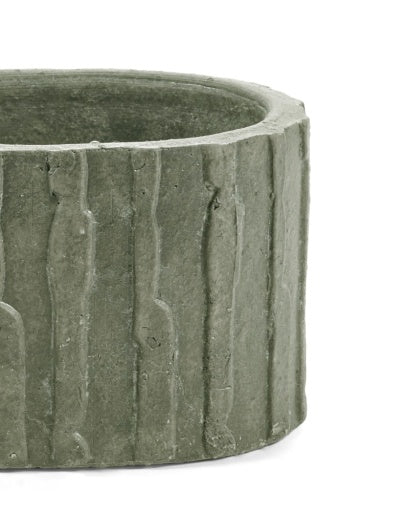 Serax - Kelly Wearstler - PLANTENPOT LAAG 03 ZWART GROEN RIFT