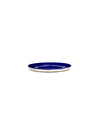 Serax - Ottolenghi - BORD M DONKERBLAUW STRIPES WIT FEAST