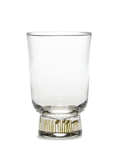 Serax - Ottolenghi - GLAS STRIPES GOUD FEAST  - Set van 4