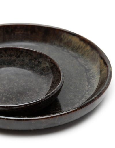Serax - Sergio Herman - Olijfbordje S Indi Grey Surface - Set van 4