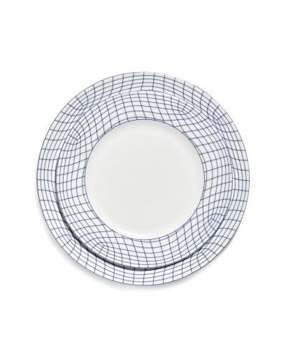 Serax - Ann Van Hoey - BORD 01 L WIT-BLAUW NIDO