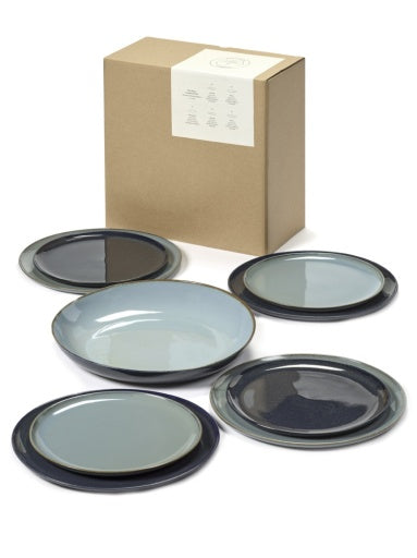 Serax - Anita Le Grelle - DINNER SET 9 PCS SMOKEY & DARK BLUE