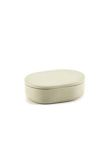 Serax - Bertrand Lejoly - POTJE MET DEKSEL OVAAL S BEIGE COSE
