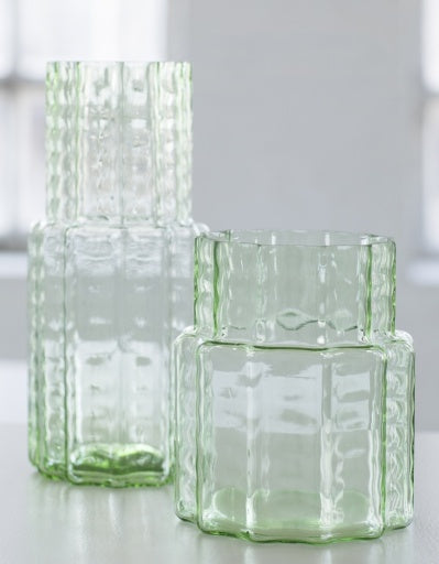 Serax - Ruben Deriemaeker - VAAS N°4 GROEN TRANSPARANT WAVES