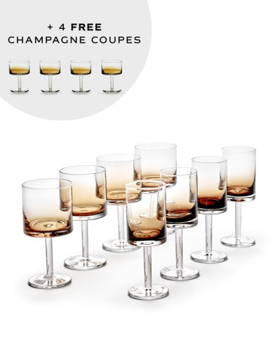 Serax - Kelly Wearstler - Glazenset Amber Zuma - 12-delig