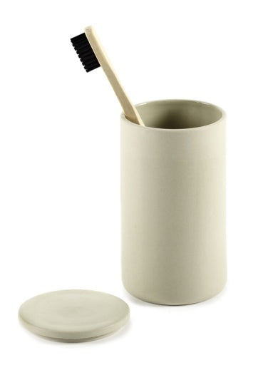Serax - Bertrand Lejoly - POTJE MET DEKSEL ROND L BEIGE COSE