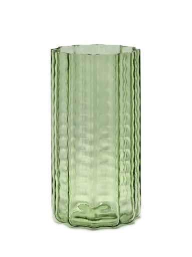 Serax - Ruben Deriemaeker - VAAS N°2 GROEN TRANSPARANT WAVES