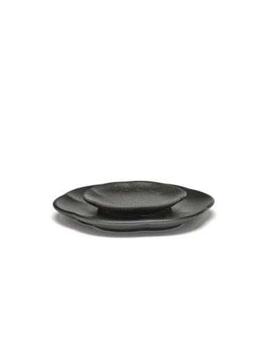 Serax - Sergio Herman - Bord Geribbeld M Zwart Inku - Set van 4