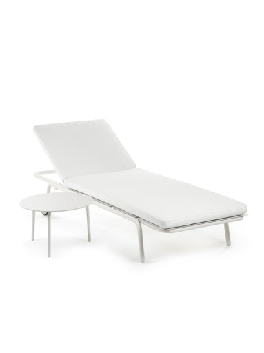 CUSHION SUN LOUNGER WHITE AUGUST