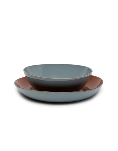 Serax - Anita Le Grelle - SERVEERSCHAAL SMOKY BLUE/RUST