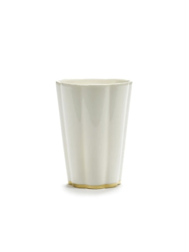 Serax - Roger Van Damme - Beker L Wit Goud Desiree - Set van 4