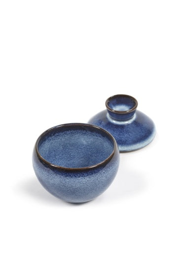 Serax - Pascale Naessens - POTJE MET DEKSEL °2 S DONKERBLAUW PURE