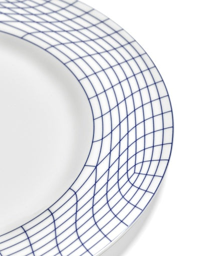 Serax - Ann Van Hoey - BORD 01 L WIT-BLAUW NIDO