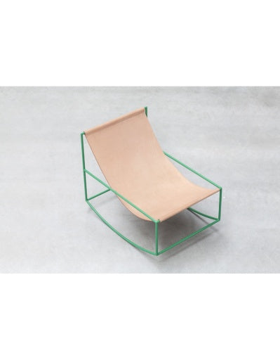 FIRST ROCKING CHAIR GROEN LEATHER MVS