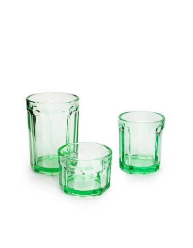 Serax - Paola Navone - GLAS M GROEN FISH &amp; FISH  - Set van 4