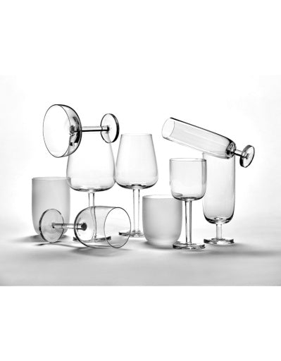 Serax - Piet Boon - Witte Wijnglas Gebogen Base - Set van 4