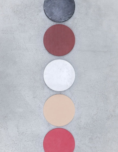FIVE CIRCLES ZWART WIT BRUIN ROOS ROOD