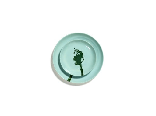 Serax - Ottolenghi - Bord M Azuur Artisjok Groen Feast - Set van 2