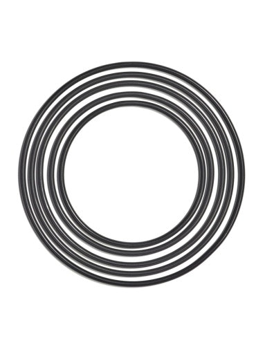 ONDERZETTER ROND ZWART SET/5