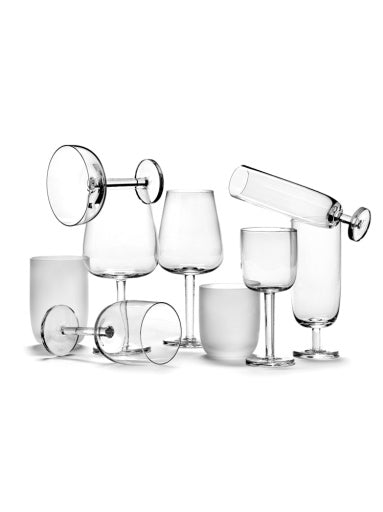 Serax - Piet Boon - Glas M Frosted Wit Base - Set van 4