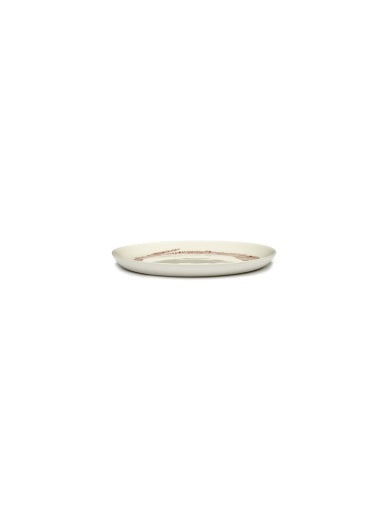 Serax - Ottolenghi - BORD M WIT STRIPES ROOD FEAST  - Set van 2