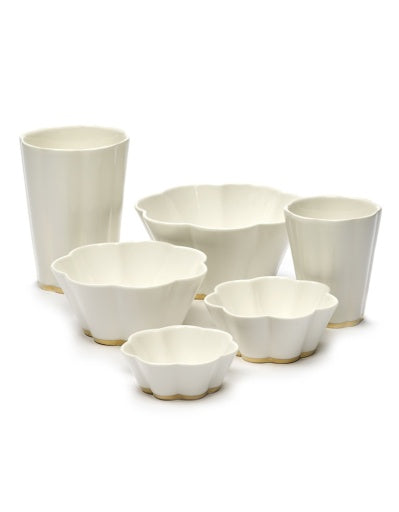 Serax - Roger Van Damme - Beker L Wit Goud Desiree - Set van 4