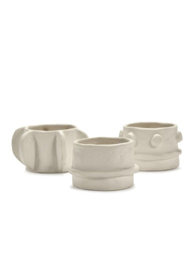 TEALIGHT HOLDER ASS/3 BEIGE MOLLY