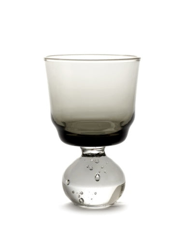 Serax - Bela Silva - GLAS OP VOET S SMOKY GRIJS ETERNAL SNOW  - Set van 6