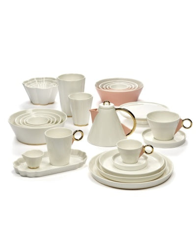 Serax - Roger Van Damme - Beker S Wit Goud Desiree - Set van 4