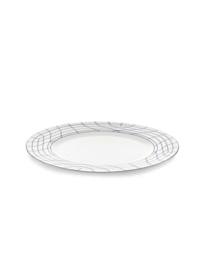 Serax - Ann Van Hoey - BORD 02 L WIT-BLAUW NIDO