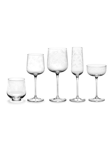 Serax - Marni - Rode Wijnglas Anemone Vaniglia Midnight Flowers - Set van 4