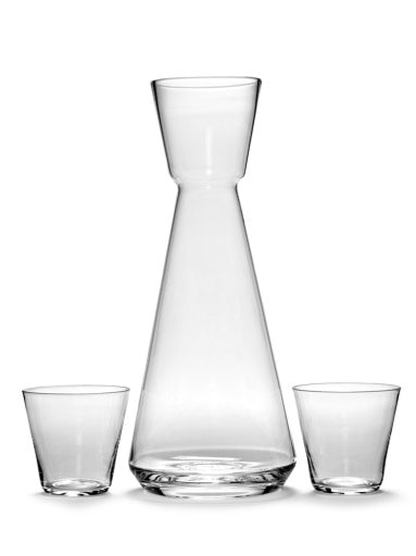 Serax - Charles Kaisin - KARAF 215 CL + 2 GLAZEN 30 CL NERO