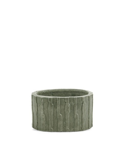Serax - Kelly Wearstler - PLANTENPOT LAAG 03 ZWART GROEN RIFT