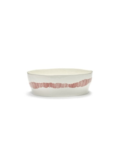 Serax - Ottolenghi - SALADEKOM WIT STRIPES BLAUW FEAST