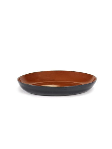 Serax - Anita Le Grelle - SERVEERSCHOTEL OVAAL M DARK BLUE/RUST
