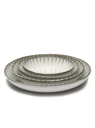 Serax - Sergio Herman - Hoog Bord L Wit Inku - Set van 2