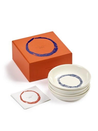 Serax - Ottolenghi - SCHOTEL S WIT STRIPES BLAUW FEAST