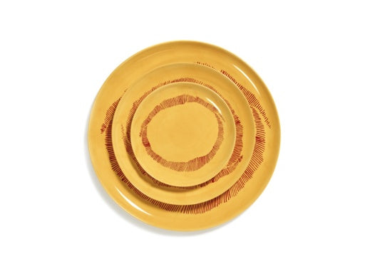 Serax - Ottolenghi - BORD S GEEL STRIPES ROOD FEAST