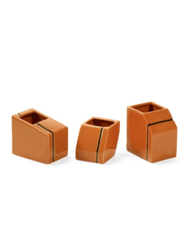 Serax - Plan C - VAAS MINI ASS/3 ORANJE SILOS