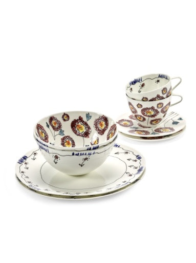 BREAKFAST SET 6 PCS ANEMONE MILK