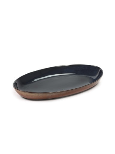 Serax - Anita Le Grelle - SERVEERSCHOTEL OVAAL L RUST/DARK BLUE