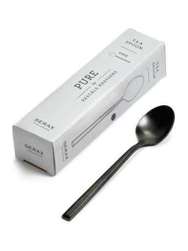 Serax - Pascale Naessens - TAFELVORK ZWART PURE  - Set van 6