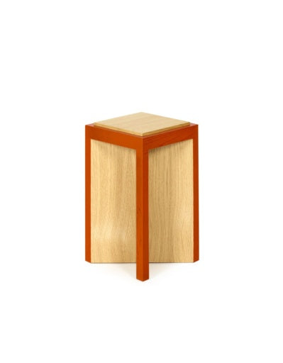 Ann Demeulemeester - Bijzettafel Eik Naturel Oranje Kubé 4